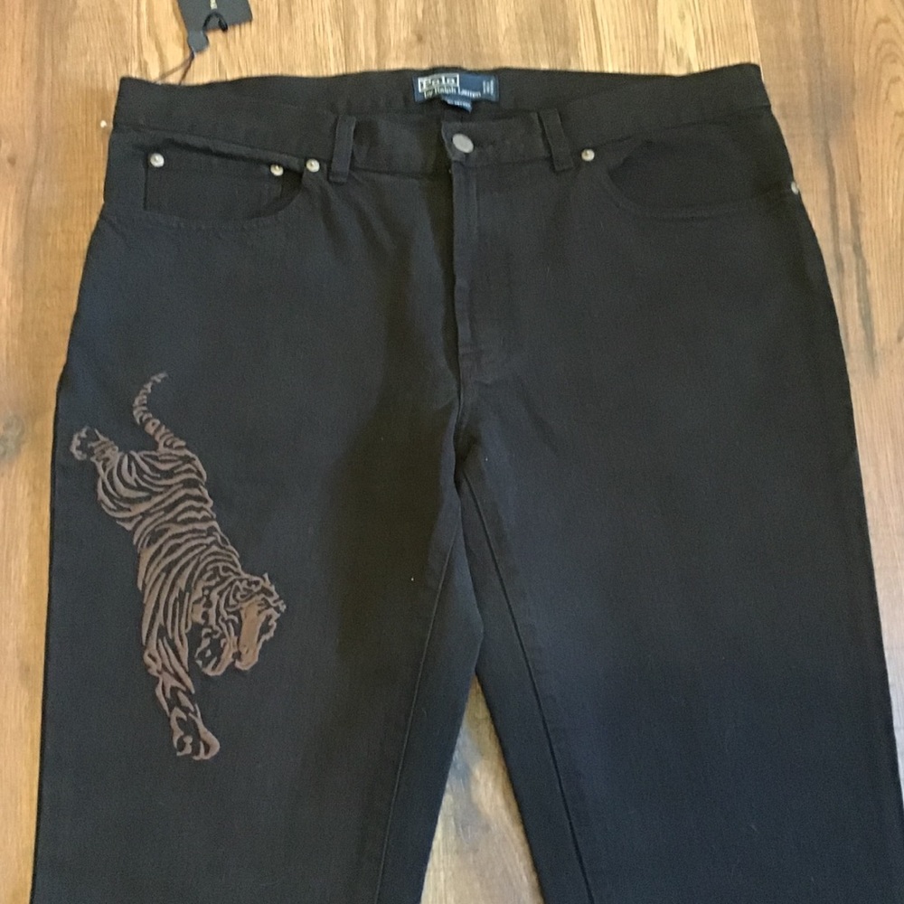 NWT Polo tiger black jeans sz 36L